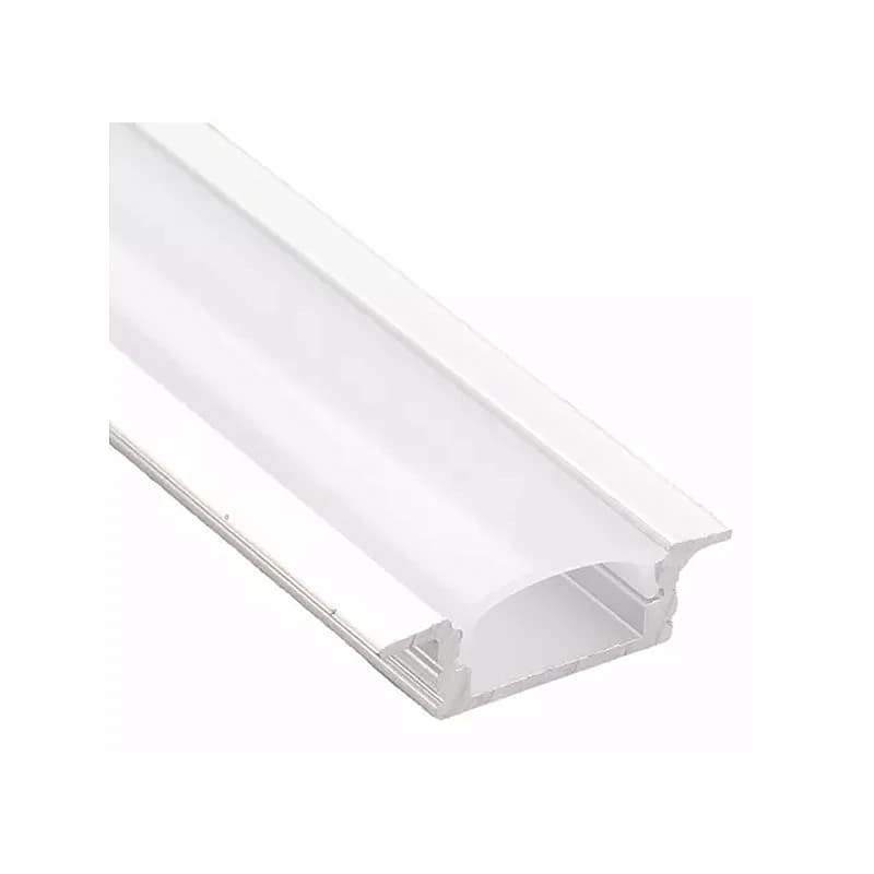 Профіль для LED-стрічки врізний з розсіювачем, білий, 2 м